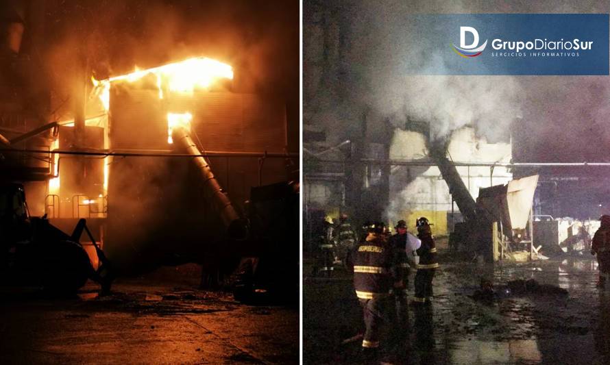 Bomberos evitó incendio de proporciones en maderera de Valdivia
