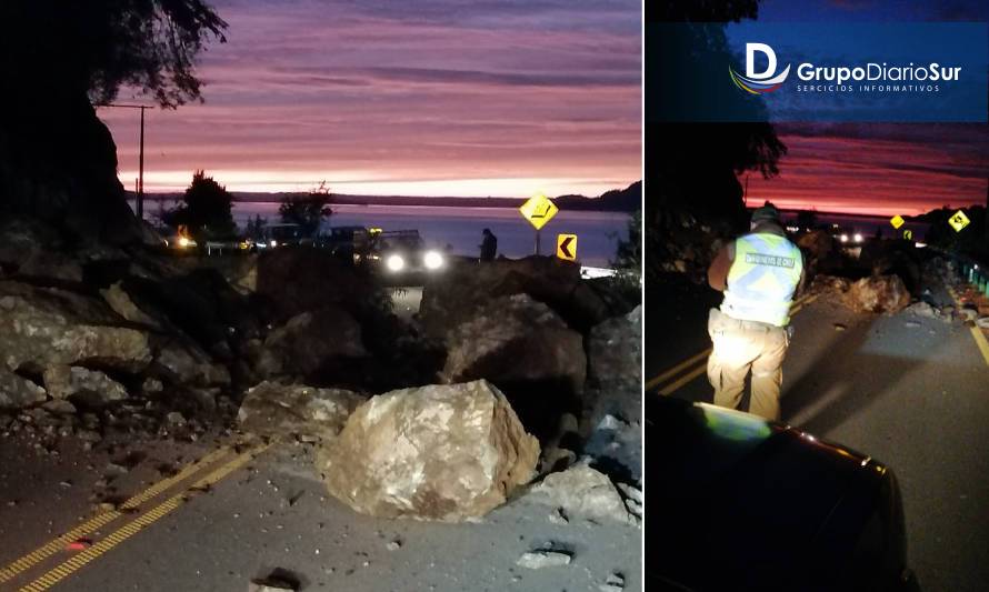 [ÚLTIMA HORA] Derrumbe de rocas bloquea ruta Lago Ranco- Riñinahue