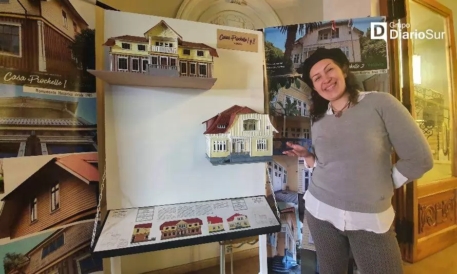En miniatura: diseñadora exhibe icónicas casas históricas de Los Ríos