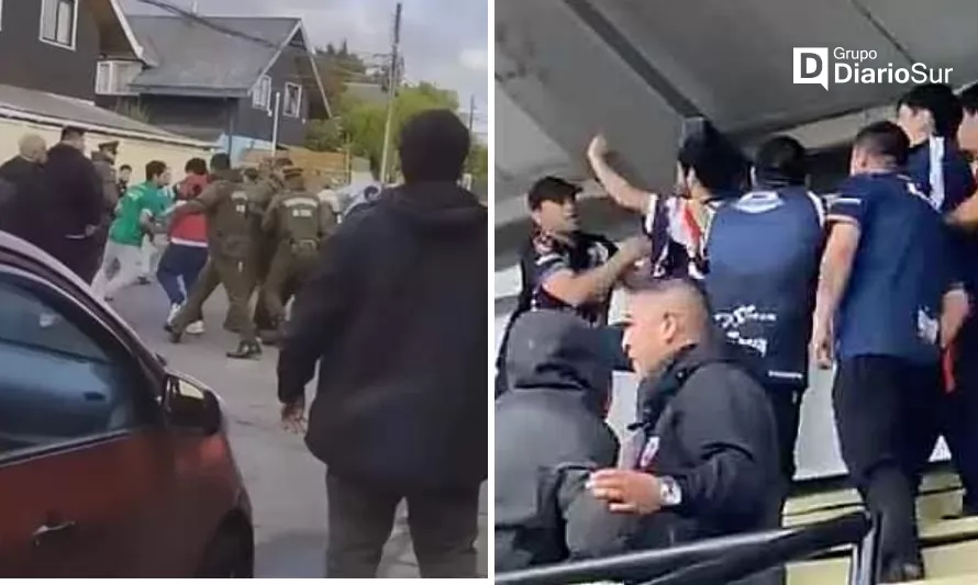 Barristas de Osorno y Puerto Montt protagonizaron violentos incidentes en partido "amistoso": revisarán cámaras