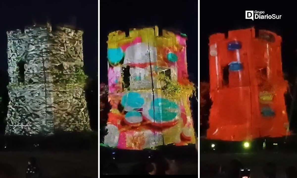 Torreón de Picarte fue iluminado con llamativa intervención visual
