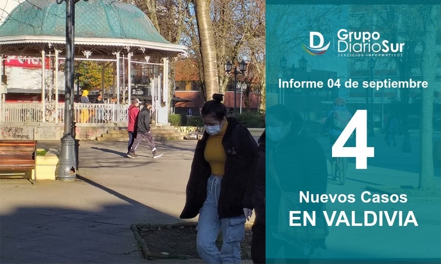 Valdivia reporta este viernes 4 nuevos infectados de Covid